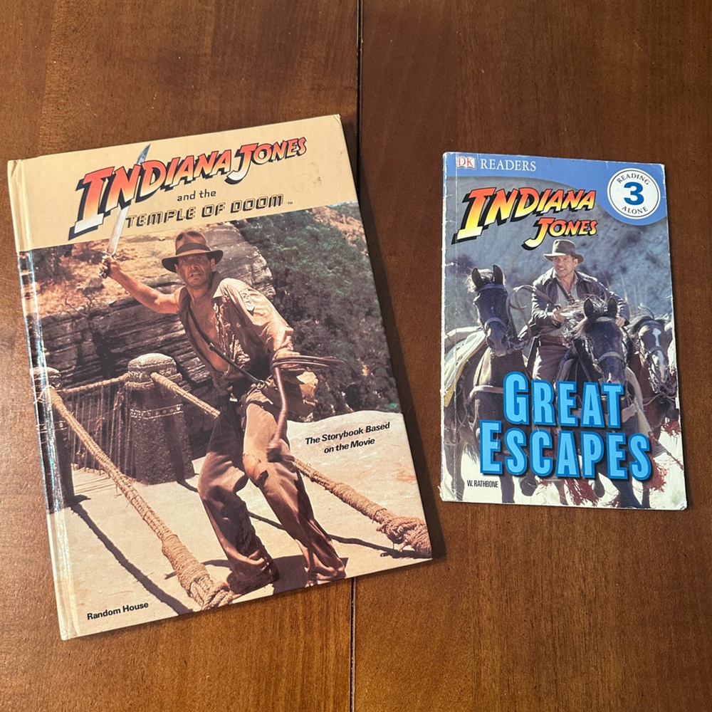 Vintage Indiana Jones Books, set of 5